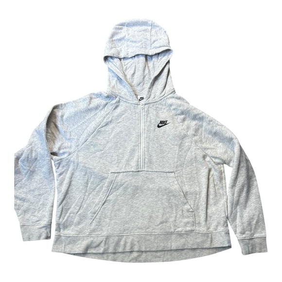 Nike Sportswear Club Essential 1/4-Zip Fleece Hoodie. Women’s Size M Gray - Picture 1 of 7